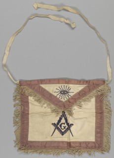 Leather Masonic apron owned by H.C. Anderson, mid 20th century. Creator: Unknown.