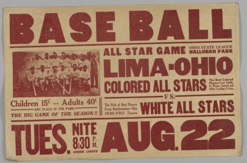 Poster for an All Stars baseball game, 1930s. Creator: Unknown.