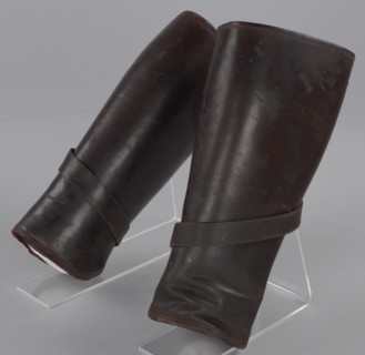 Leather leggings worn by Peter L. Robinson, Sr. during World War I, ca. 1917. Creator: Unknown.