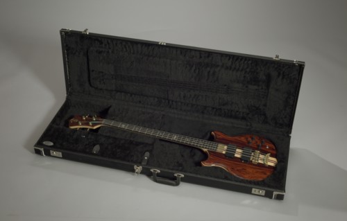 Stanley Clarke Signature Standard 4 String Bass and case owned by Stanley Clarke, late 20th century. Creators: Gotoh Gut Co., Alembic Inc., G&G Quality Case Co..
