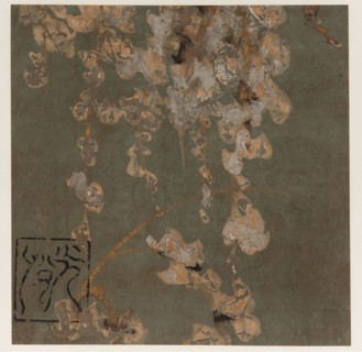 Wisteria blossoms, Edo period, early 17th century. Creator: Hon'ami Kôetsu.