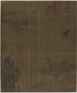 Monkeys, insects, and cabbage, Possibly Ming dynasty, 1368-1644. Creator: Unknown.