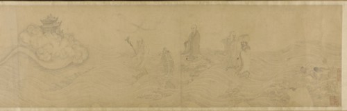 Luohans crossing the sea, Ming dynasty, 15th-16th century. Creator: Unknown.