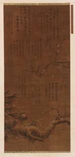 Birds and plum-blossoms in the snow, Ming dynasty, 1368-1644. Creator: Unknown.