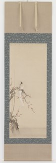 Bird and plum blossoms, Edo period, late 17th century. Creator: Hanabusa Itcho.