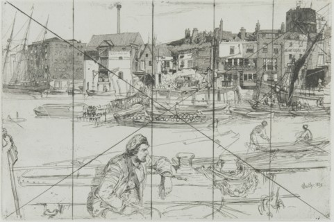 Black Lion Wharf, 1859. Creator: James Abbott McNeill Whistler.
