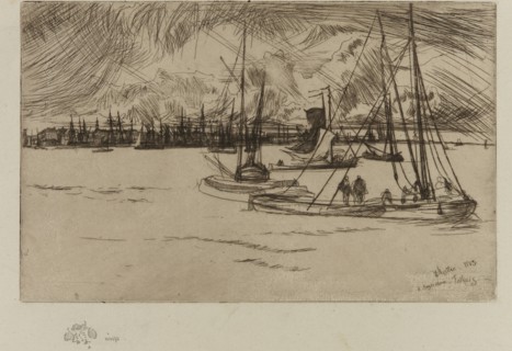 Amsterdam, from the Tolhuis, 1863. Creator: James Abbott McNeill Whistler.