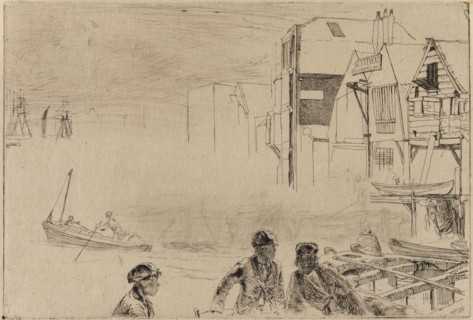 Stevens' Boat Yard, 1859. Creator: James Abbott McNeill Whistler.