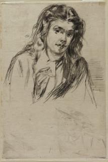 Fumette's Bent Head, 1859. Creator: James Abbott McNeill Whistler.