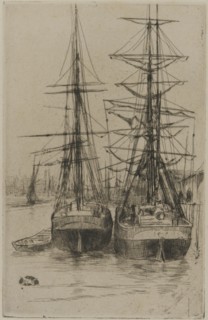 The Two Ships, 1875. Creator: James Abbott McNeill Whistler.