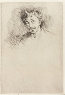 Whistler with the White Lock, 1879. Creator: James Abbott McNeill Whistler.