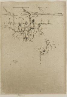 The Landing Stage, Cows, 1887. Creator: James Abbott McNeill Whistler.