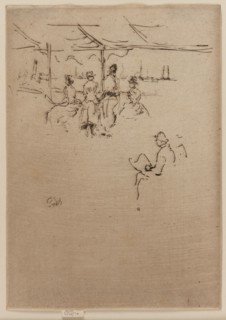 The Landing Stage, Cows, 1887. Creator: James Abbott McNeill Whistler.