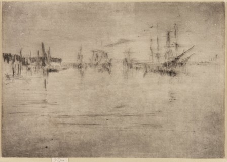 Nocturne Shipping, 1879-1880. Creator: James Abbott McNeill Whistler.