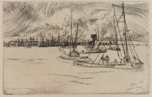 Amsterdam, from the Tolhuis, 1863. Creator: James Abbott McNeill Whistler.