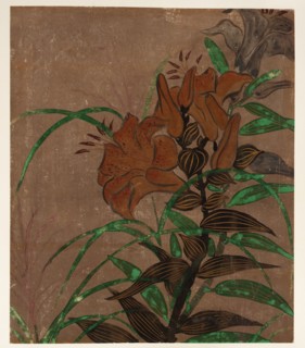 Tiger lilies and grass, Edo period, ca.1685-1868. Creator: Unknown.
