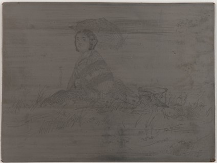 En Plein Soleil. Uncancelled plate from Twelve Etchings from Nature (The French Set), 1858. Creator: James Abbott McNeill Whistler.