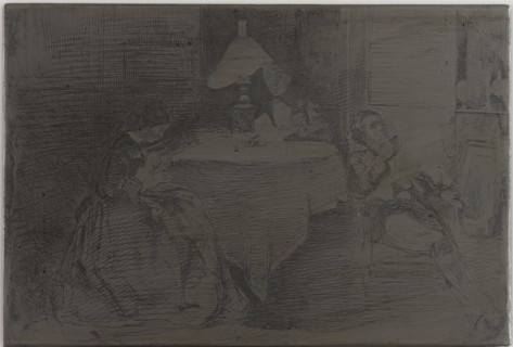The Music Room, 1858. Creator: James Abbott McNeill Whistler.