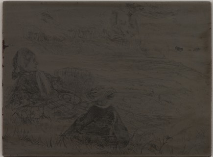 Nursemaid and Child, 1859. Creator: James Abbott McNeill Whistler.