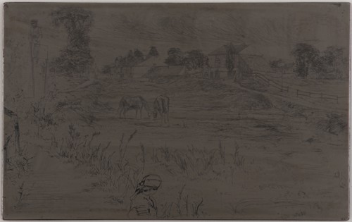 The Landscape with the Horse, 1859. Creator: James Abbott McNeill Whistler.