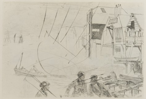 Stevens' Boat Life, 1859. Creator: James Abbott McNeill Whistler.