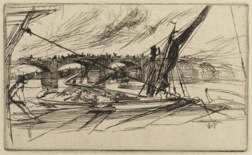 Vauxhall Bridge, 1861. Creator: James Abbott McNeill Whistler.