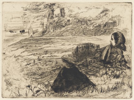Nursemaid and Child, 1859. Creator: James Abbott McNeill Whistler.