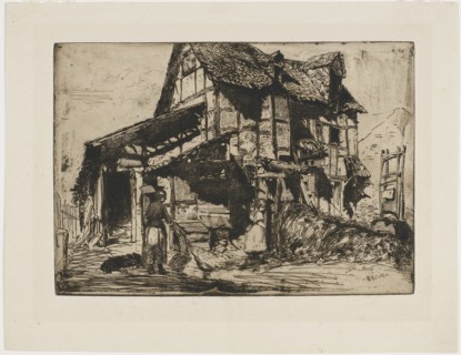 The Unsafe Tenement. One of the Twelve Etchings from Nature. (The French Set), 1858. Creator: James Abbott McNeill Whistler.