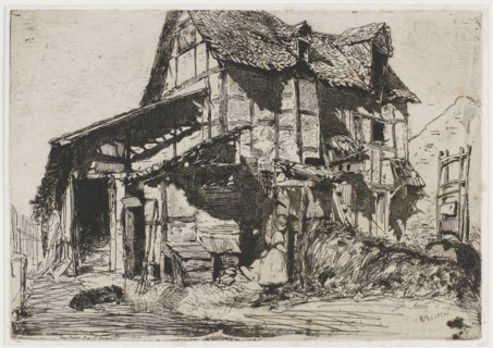 The Unsafe Tenement. One of the Twelve Etchings from Nature (The French Set), 1858. Creator: James Abbott McNeill Whistler.