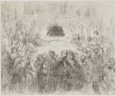 Gambling Salon at Baden-Baden, 1858. Creator: James Abbott McNeill Whistler.