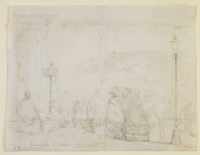 Promenade à Baden, 1858. Creator: James Abbott McNeill Whistler.
