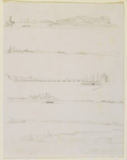 The Rhine , near Worms and Oppeheim, 1858. Creator: James Abbott McNeill Whistler.