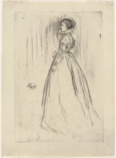 The Velvet Dress (Mrs. Leyland), 1873. Creator: James Abbott McNeill Whistler.