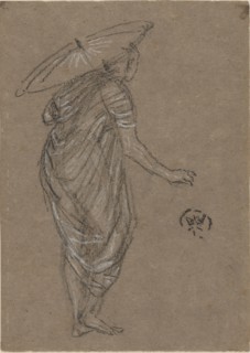 Woman with Parasol, 1870-1873. Creator: James Abbott McNeill Whistler.