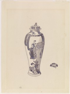 Vase with slightly bulging body, 1876-1878. Creator: James Abbott McNeill Whistler.