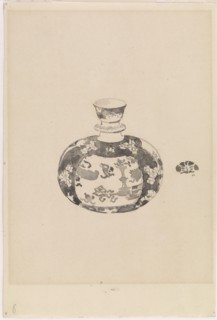 Oviform Ginger-Jar with Bell-Shaped Cover, 1878. Creator: James Abbott McNeill Whistler.