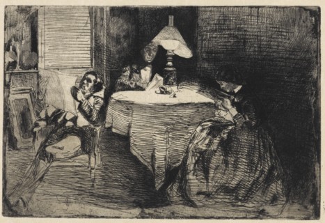 The Music Room, 1858. Creator: James Abbott McNeill Whistler.
