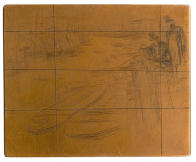Etching plate: The Little Pool, 1861. Creator: James Abbott McNeill Whistler.