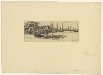 Thames Warehouses, 1859. Creator: James Abbott McNeill Whistler.