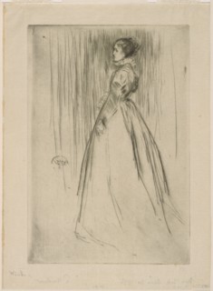 The Velvet Dress (Mrs. Leyland), 1873. Creator: James Abbott McNeill Whistler.