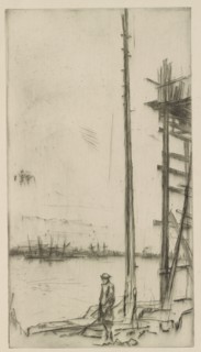 Shipbuilder's Yard, Liverpool, 1875. Creator: James Abbott McNeill Whistler.