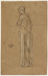 Draped Figure Standing, 1870-1873. Creator: James Abbott McNeill Whistler.