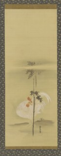 Cock and bamboo, Edo period, mid 17th-early 18th century. Creator: Kanô Yôboku Tsunenobu.