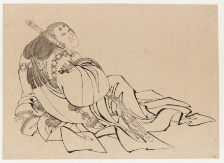 A Courtier, late 18th-early 19th century. Creator: Hokusai.