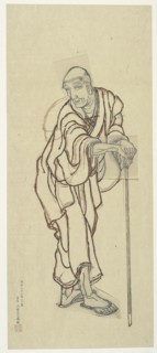 Sketch for a woodblock print, late 18th-early 19th century. Creator: Hokusai.