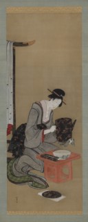 New Year Custom: Makeup on the New Year Morning, Edo period, ca. 1806-1811. Creator: Hokusai.