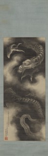 Dragon and clouds, late 18th-early 19th century. Creator: Hokusai.
