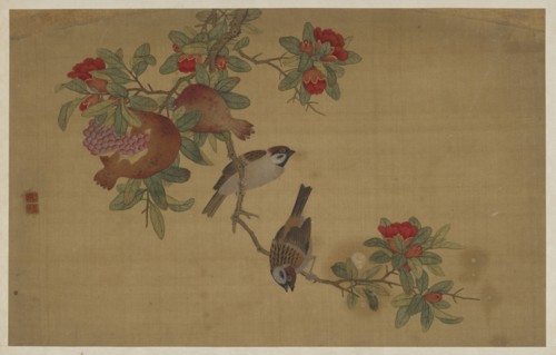 Birds, Fruit, and Flowers, Qing dynasty, 1741. Creator: Wu Zhang.