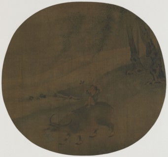 Boy on a water buffalo, Ming dynasty, 16th-17th century. Creator: Qin Shunyou.
