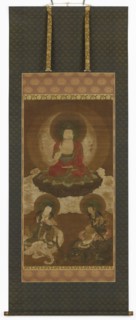 Buddhist triad: Sakyamuni, Manjusri and Samantabhadra, Edo period, mid 17th-early 18th century. Creator: Sumiyoshi Gukei.